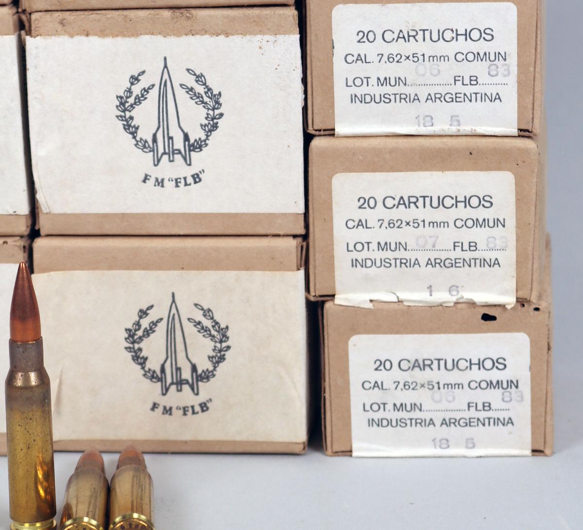 Vintage 7.62 x 51 mm "COMUN" Ammo - Argentina, 200 Rds.