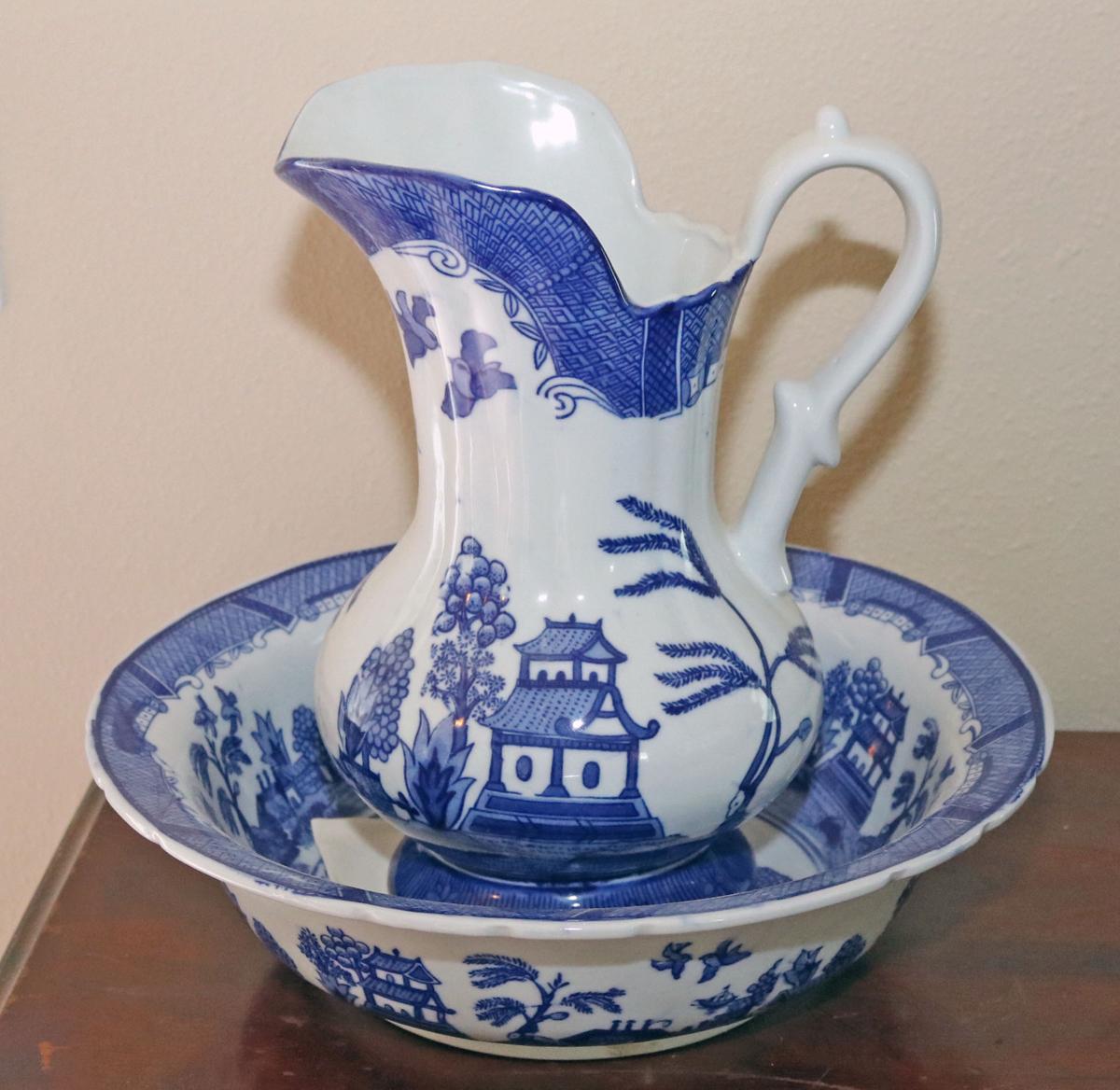 Ironstone Pitcher & Bowel, Ca. 19th Century