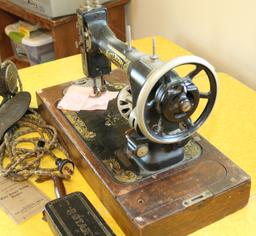 Antique White Rotary Sewing Machine