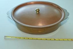 Legion Utensils Vintage Copper Clad Oval Pan