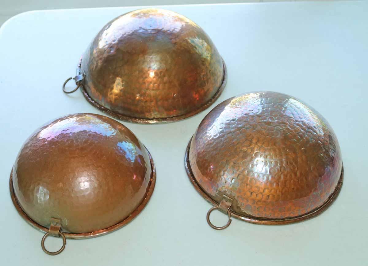 Hammered Copper Clad Bowls