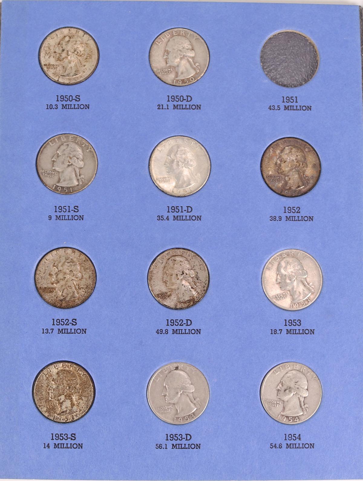 Washington Silver Quarter Book 1946 to 1964