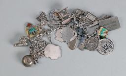 Sterling Silver Charm Bracelet w/ Charms