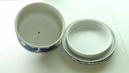 Wedgwood Style Jasperware Cake Plate w/ Lid