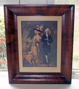 Vintage Gainsborough Print "Squire Hallet & Wife"
