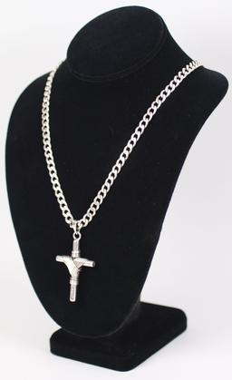 .925 Necklace with .925 Mexico Cross Pendant