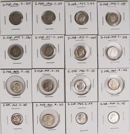 16 Roosevelt Silver Dimes