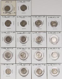 18 Roosevelt Silver Dimes