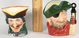 "Smuggler" & "Dick Turpin" Royal Doulton Toby Mugs