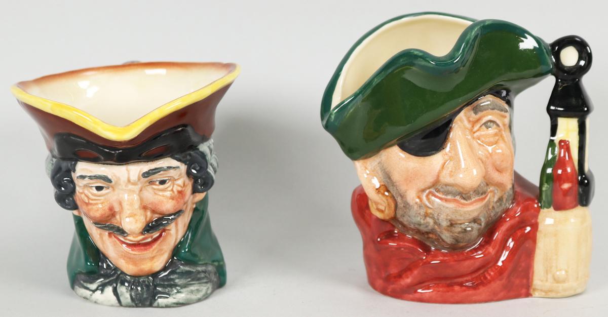 "Smuggler" & "Dick Turpin" Royal Doulton Toby Mugs