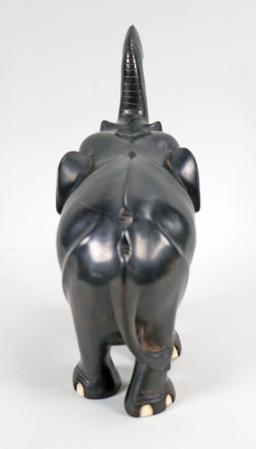 Hand Carved Ebony Elephant, Ceylon (Sri Lanka)