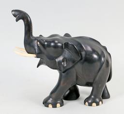 Hand Carved Ebony Elephant, Ceylon (Sri Lanka)