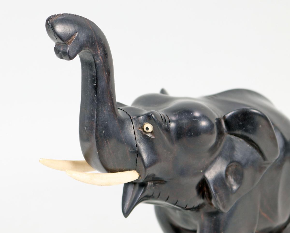 Hand Carved Ebony Elephant, Ceylon (Sri Lanka)