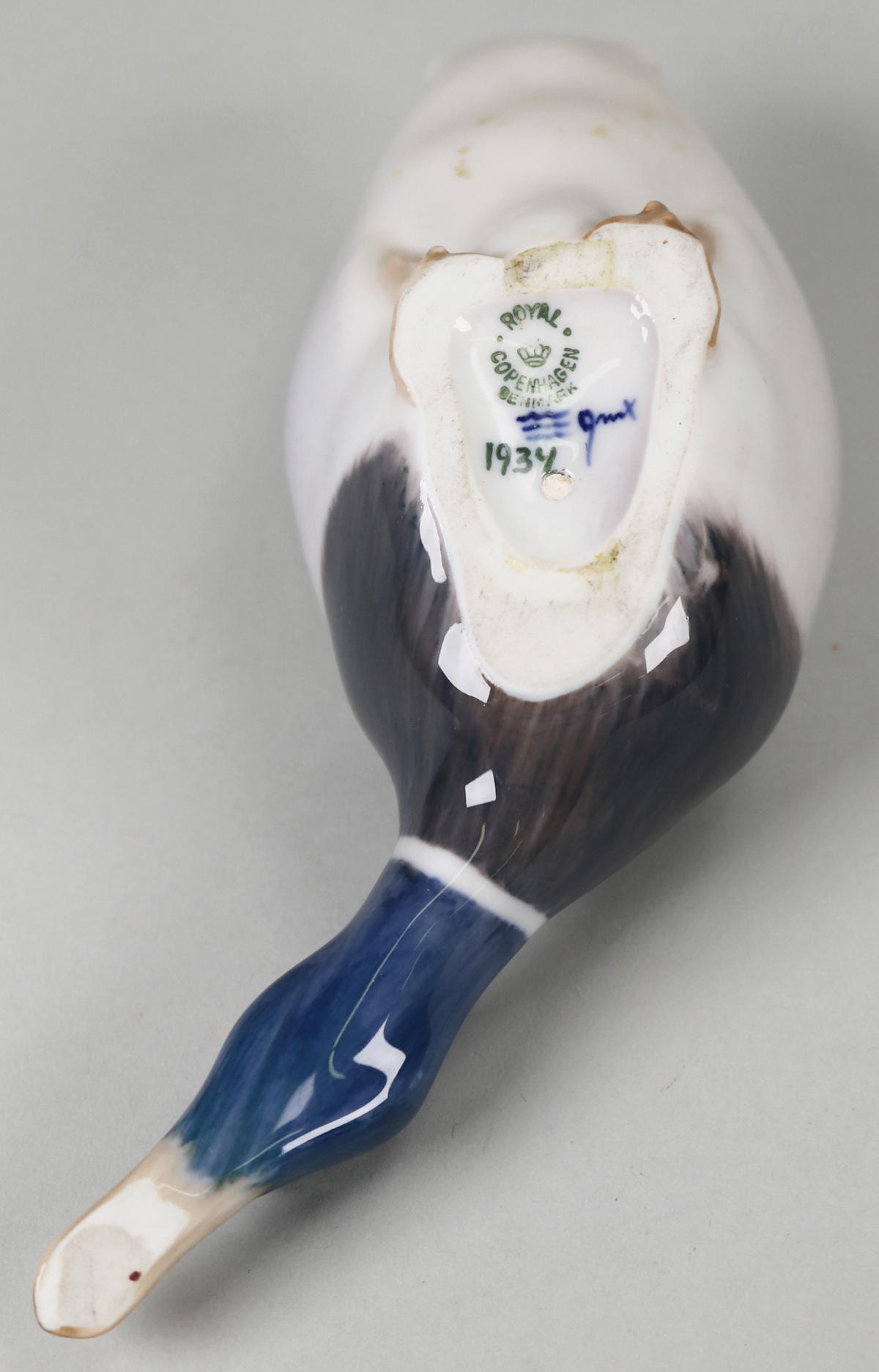 "Mallard Duck", Royal Copenhagen #1934 Porcelain Figurine