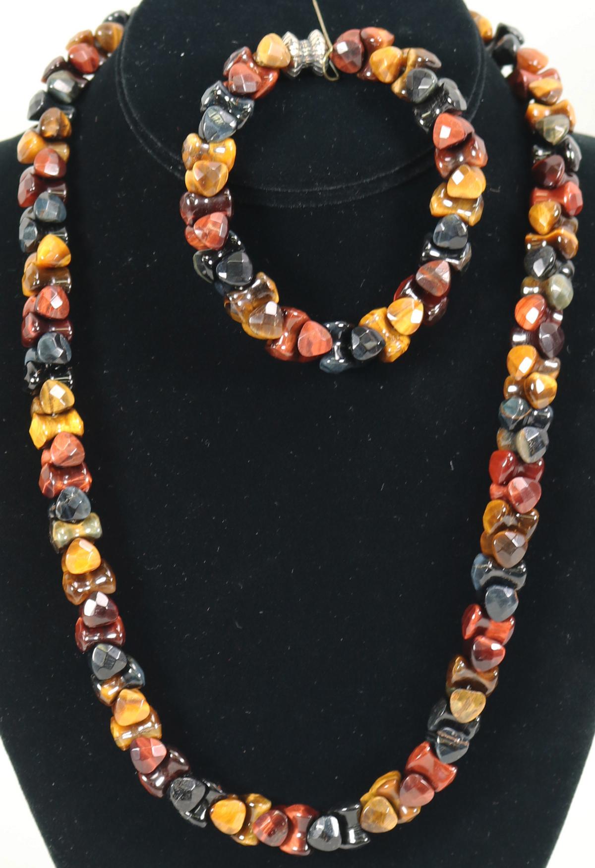 Jay King DRT Multi Colored Gemstone Necklace & Matching Bracelet
