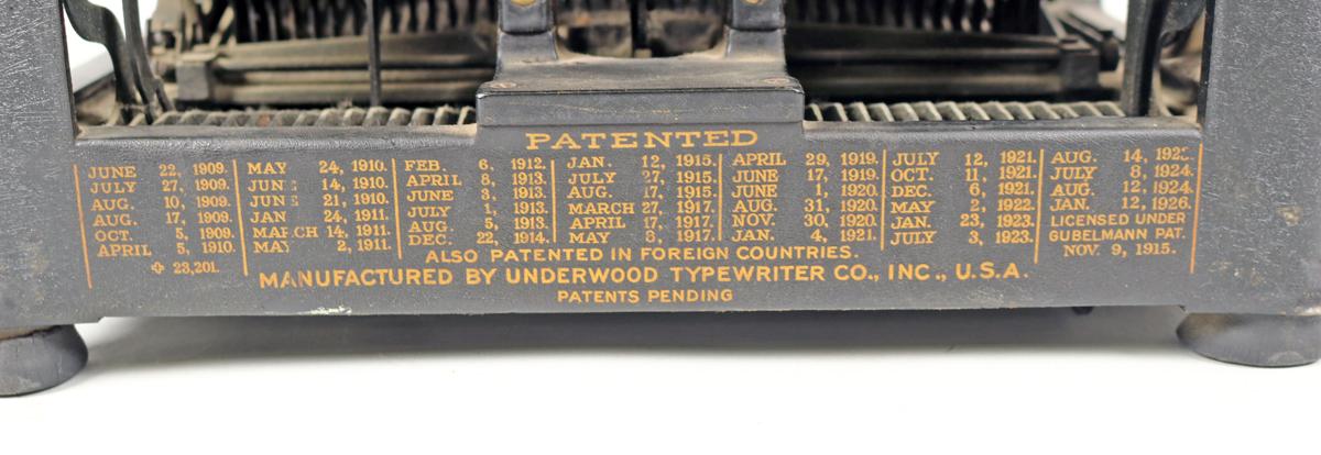 Underwood Standard No. 5 Typewriter, Ca. 1920's