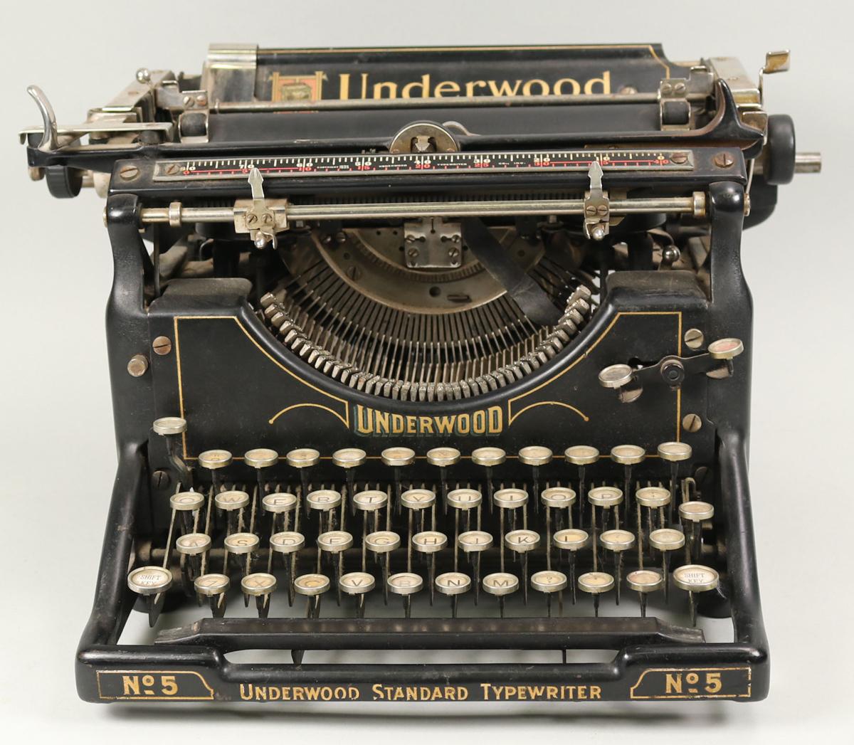 Underwood Standard No. 5 Typewriter, Ca. 1920's