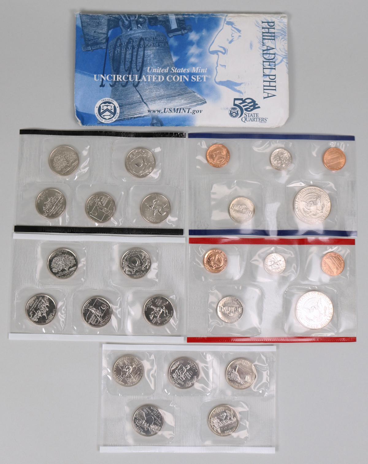 1999 US Mint Coin Set incl. Quarters, 2006 US Mint Unc Coin Set & 2003P 5pc Quarter Set