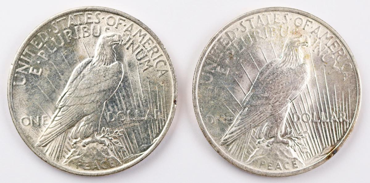 2 - 1923-P Peace Silver Dollar