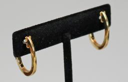 18k Gold & Diamond Earrings, 8.1 Grams