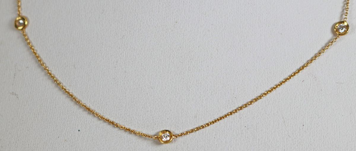 14k Gold & Diamond Necklace, 2.5 Grams