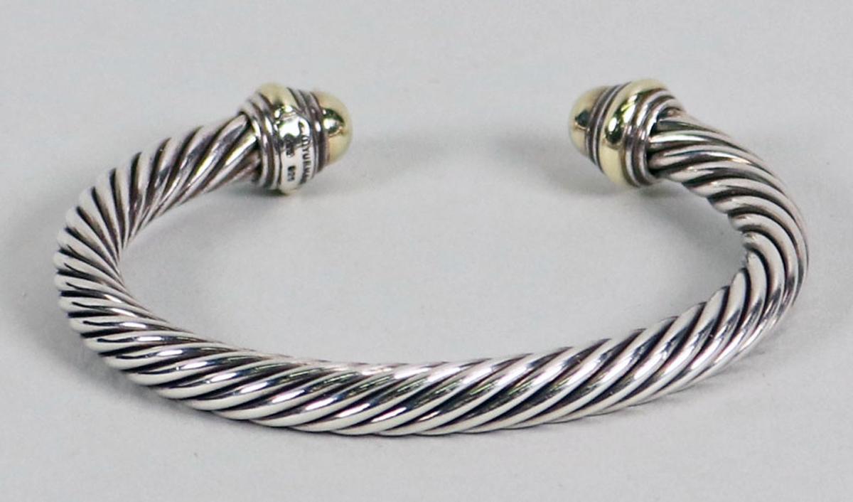 David Yurman Sterling Silver Cable Cuff Bracelet