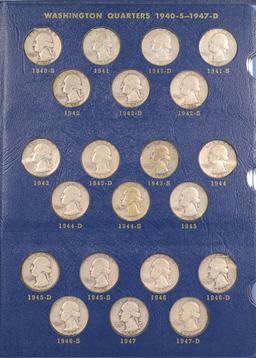 Washington Silver Quarter Book 1932-1964, incomplete(missing 2)