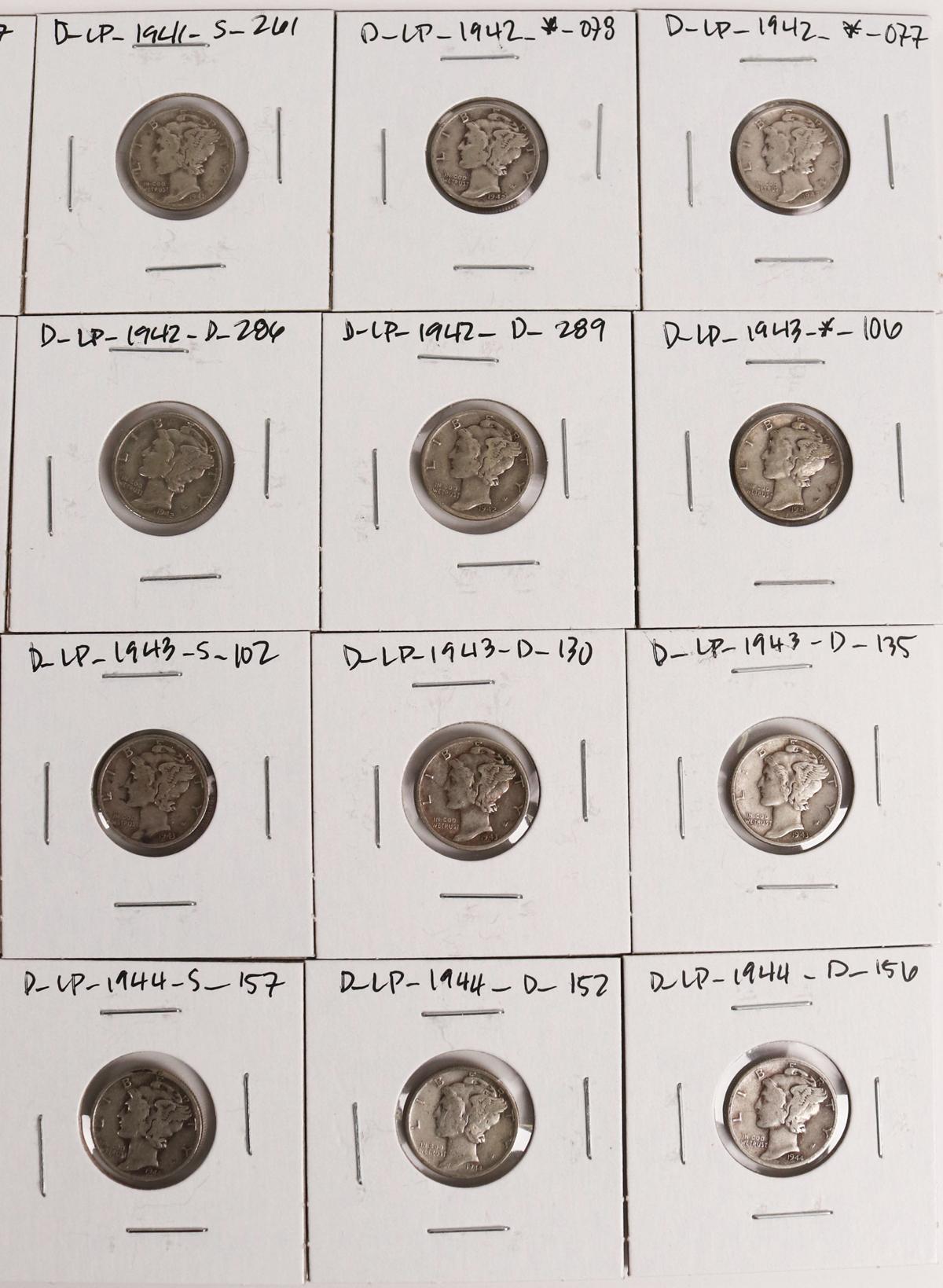 20 Mercury Dimes, Various  dates/mints