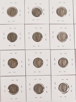 20 Mercury Dimes, Various  dates/mints