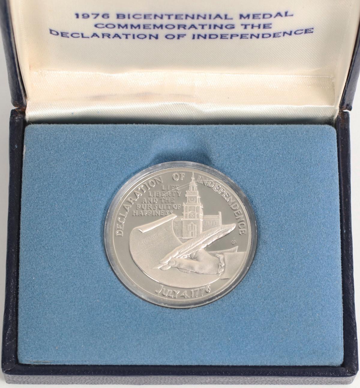 1976 Bicentennial Silver Medal Commemorating the Declaration of Independence