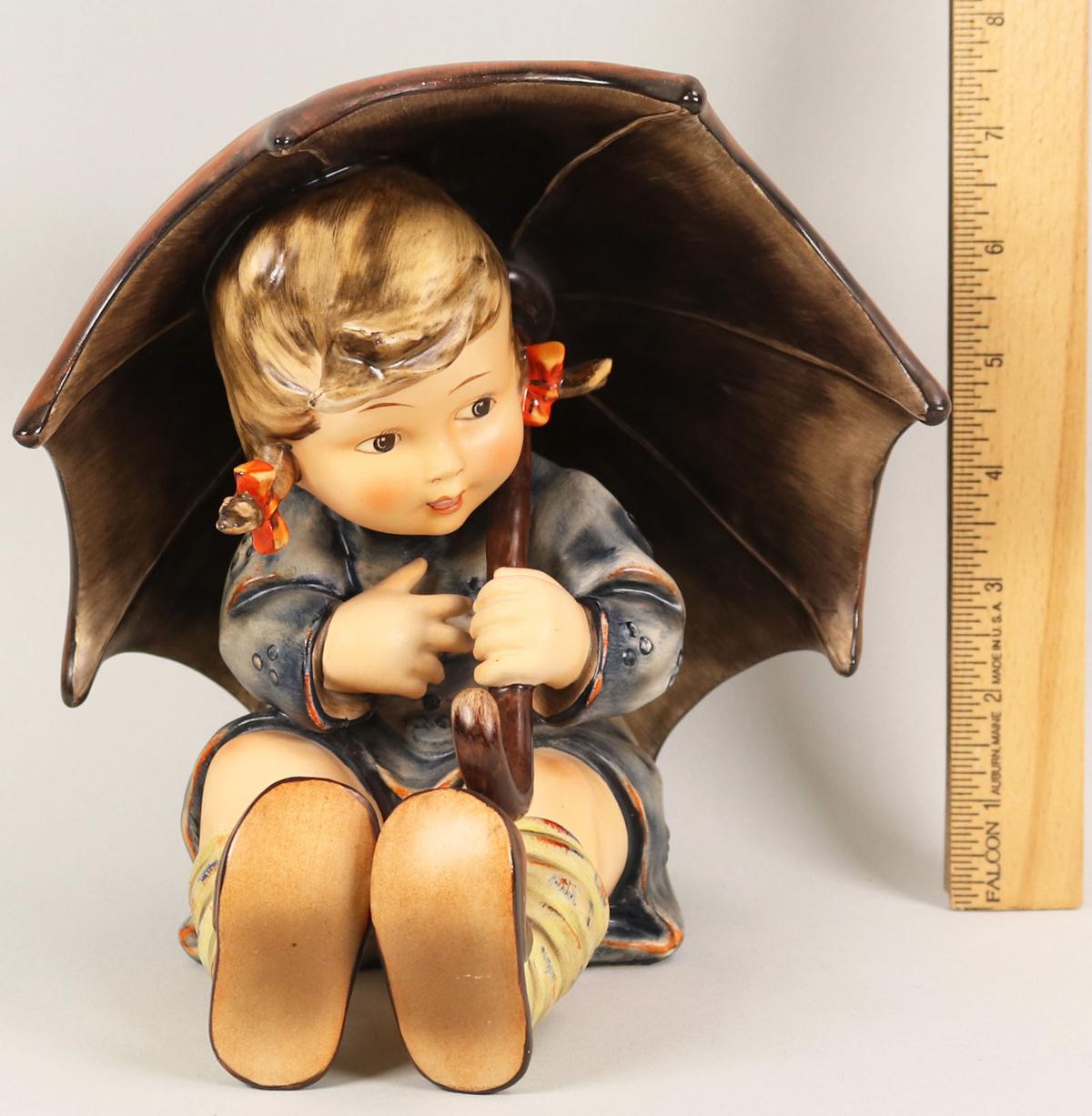 Large 8" "Umbrella Girl" Goebel Hummel Figurine, #152/B, Signed