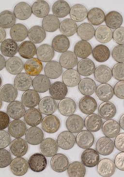 98 +/- Roosevelt Silver Dimes; various dates/mints