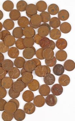 Bag of Wheat Pennies; various dates/mints