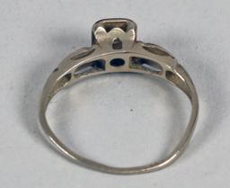 14K White Gold Ring, Sz. 6 , 1.6 Grams