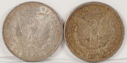 2 Morgan Silver Dollars; 1883P, 1921P