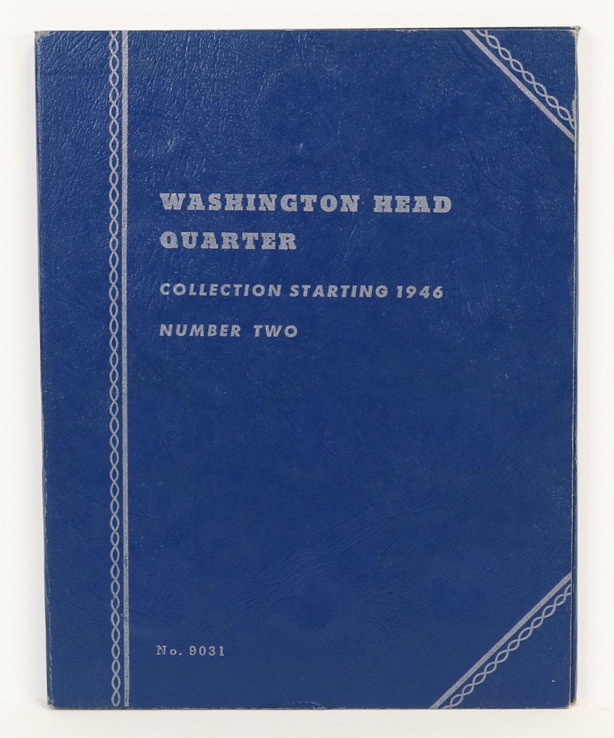 Washington Head Silver Quarter Book, 1946 to 1963, Incomplete