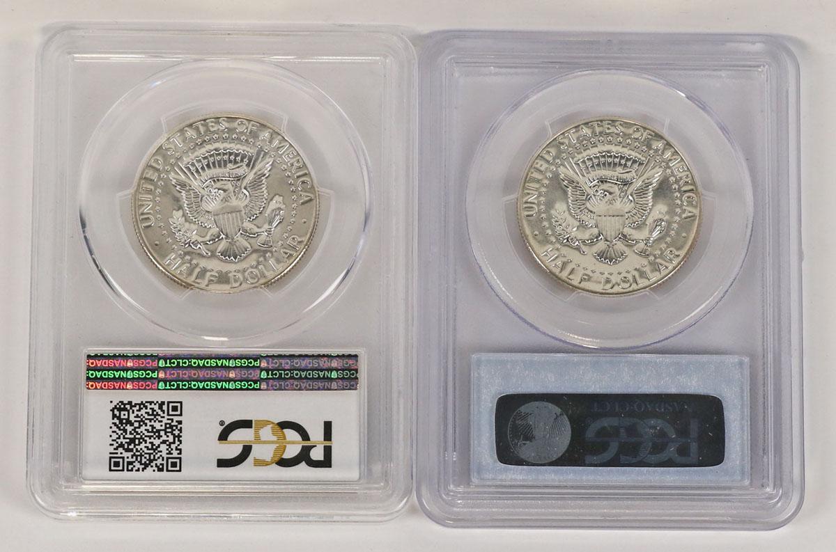 1966 Kennedy Half, PCGS SP65 & 1966 Kennedy Half, PCGS SP66