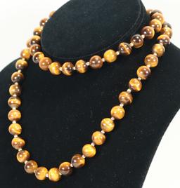 Tiger's Eye Beaded Necklace