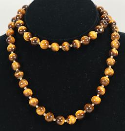 Tiger's Eye Beaded Necklace