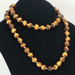 Tiger's Eye Beaded Necklace