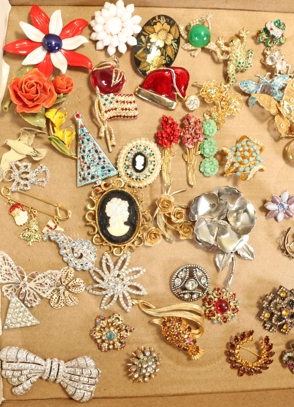 Vintage Rhinestone Brooches & More