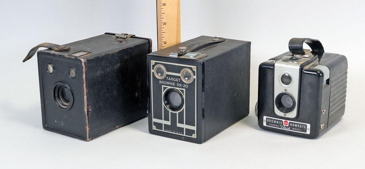 Target Brownie Six-20 Camera, Brownie Hawkeye Camera & Box Camera