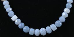 Light Blue Faceted Gemstone Necklace