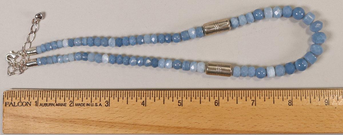 Light Blue Faceted Gemstone Necklace