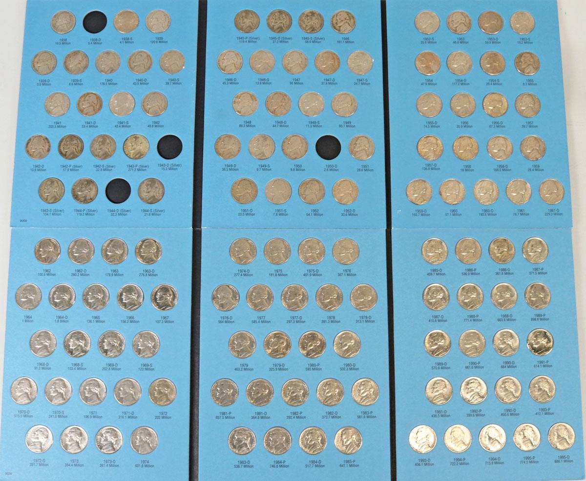 2 Jefferson Nickel Books; 1938 to 1961 & 1962 to 1995