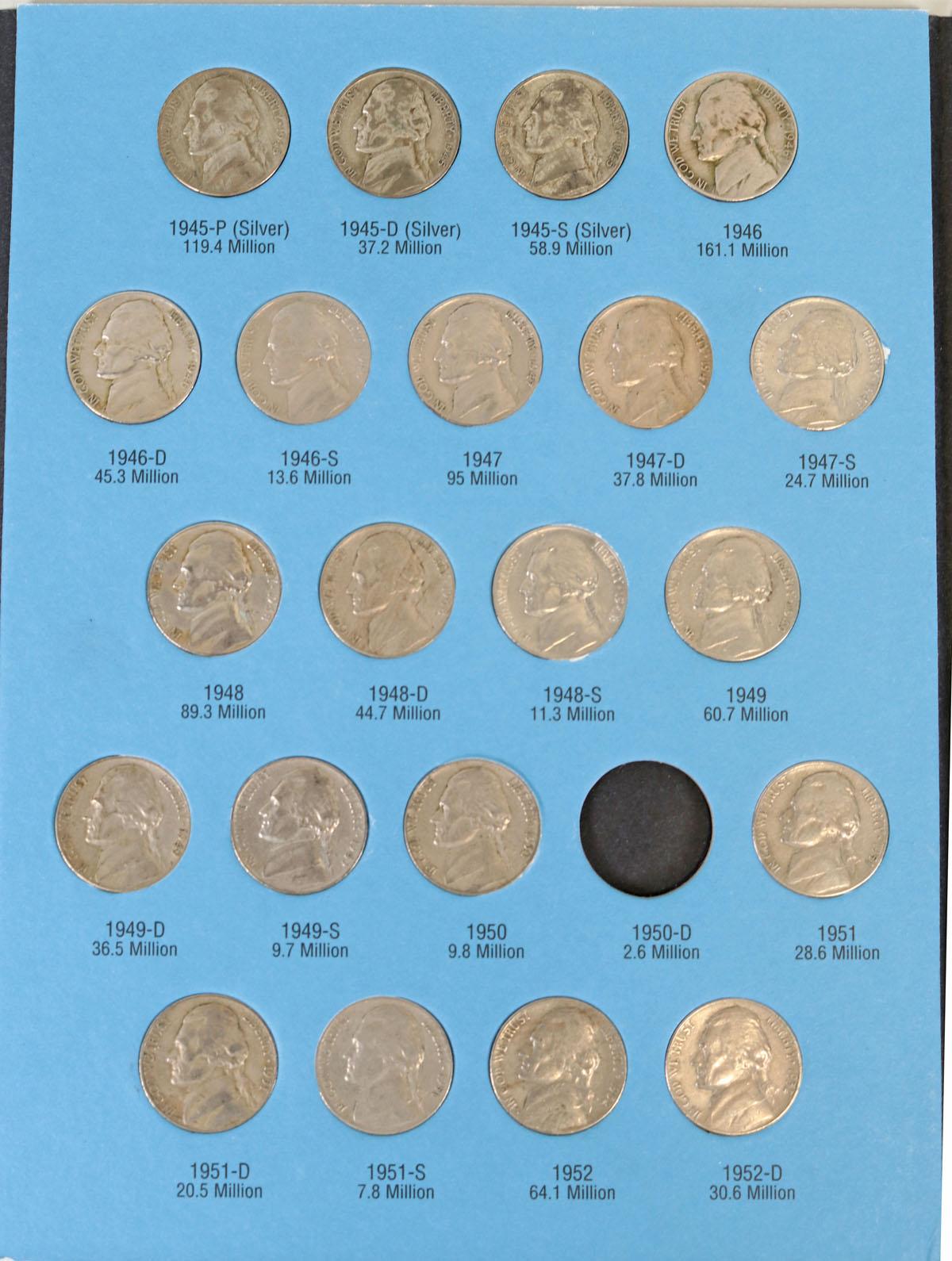 2 Jefferson Nickel Books; 1938 to 1961 & 1962 to 1995