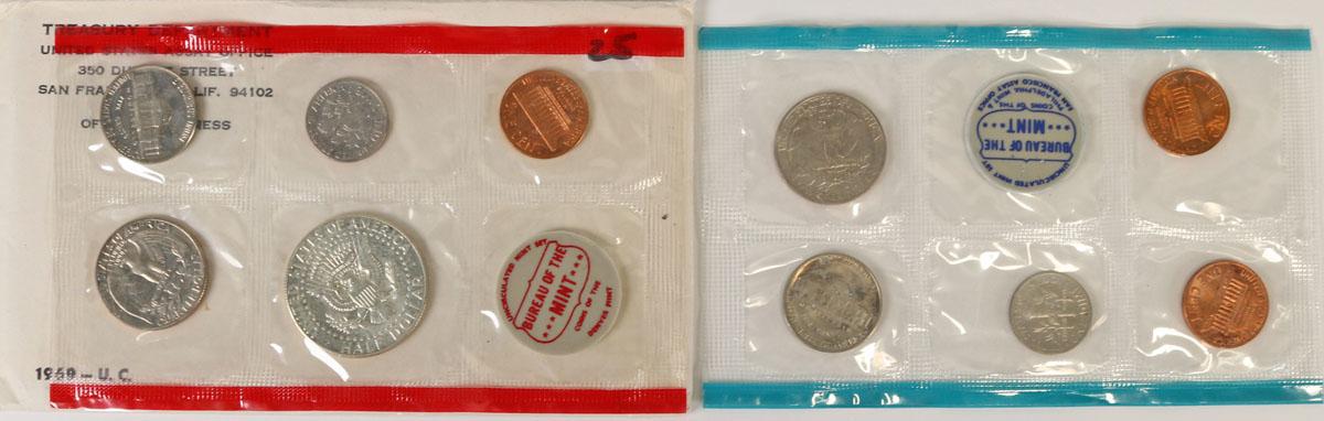 3 U.S. Mints Sets U.C.; 1968 P/D, 1969 P/D, & 1970 P/D