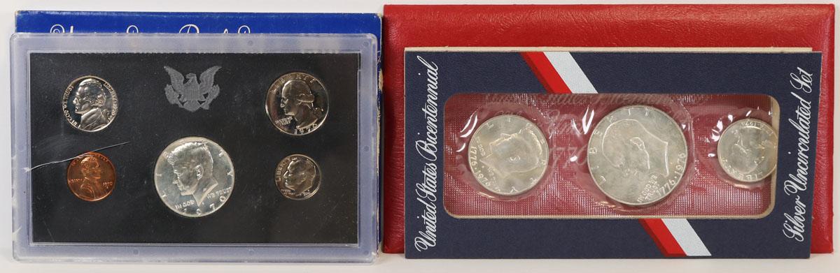 1970-S U.S. Proof Set & 1776-1976 U.S. Bicentennial Silver Uncirculated Set