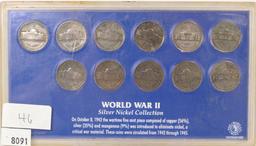 2 World War II Silver Nickel Collection Sets