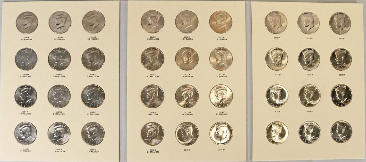 3 Kennedy Half Dollar Books; 1964-1985, 1986-2003 & 2004-2021